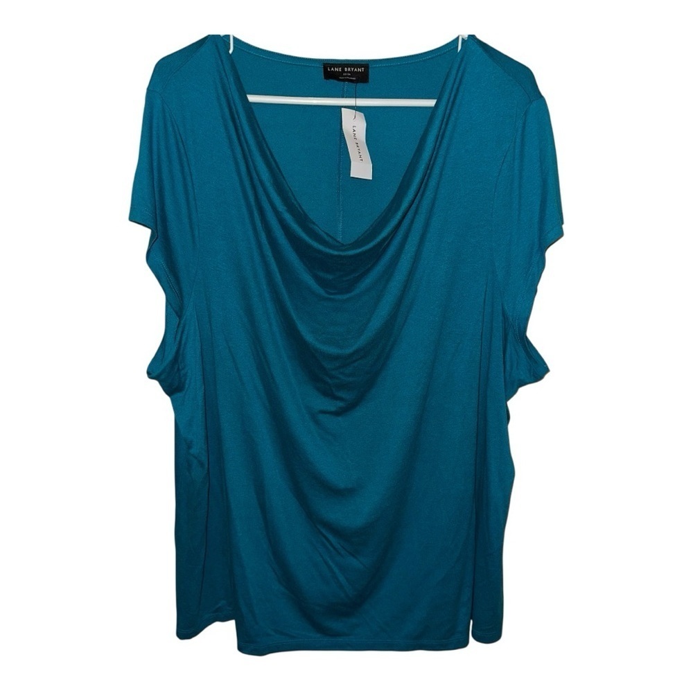 NWT Lane Bryant Teal Cowl Neck Blouse